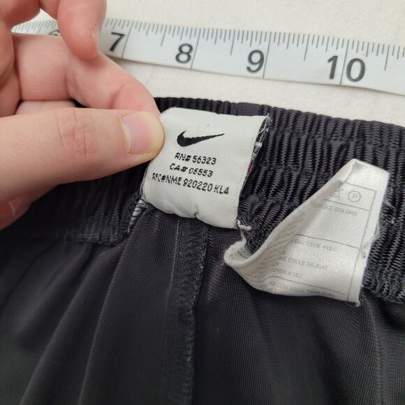 Vintage Nike tear away snap leg black straight track pants Y2k - Picture 6 of 8